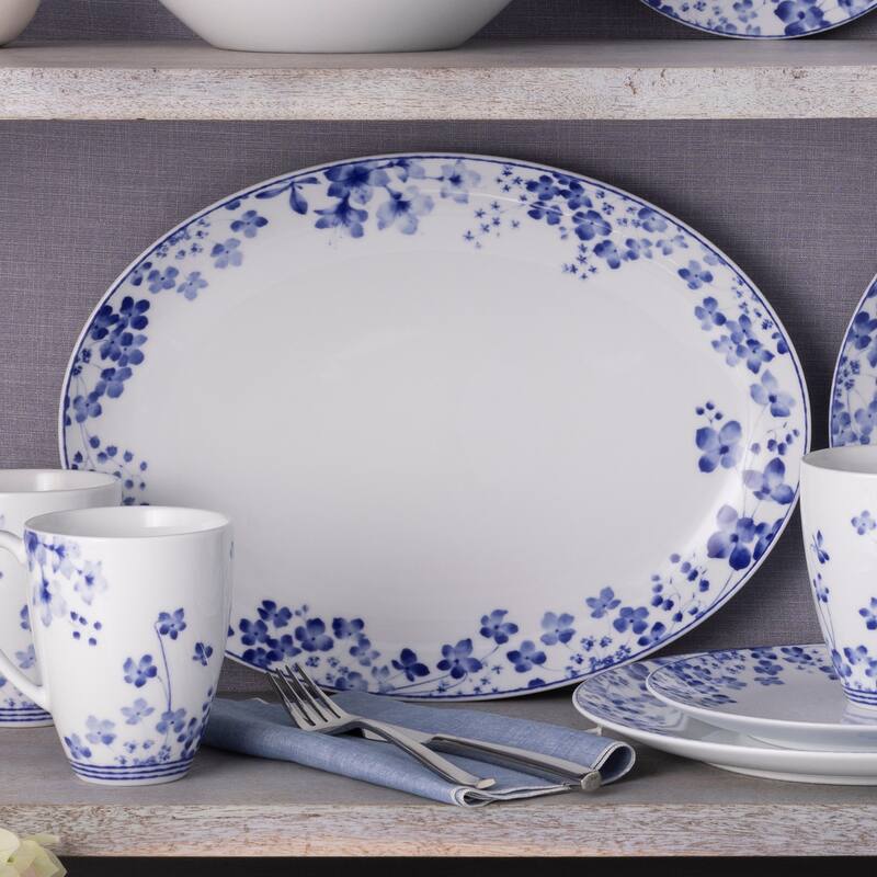 Noritake Bloomington Road Oval Platter, 14"