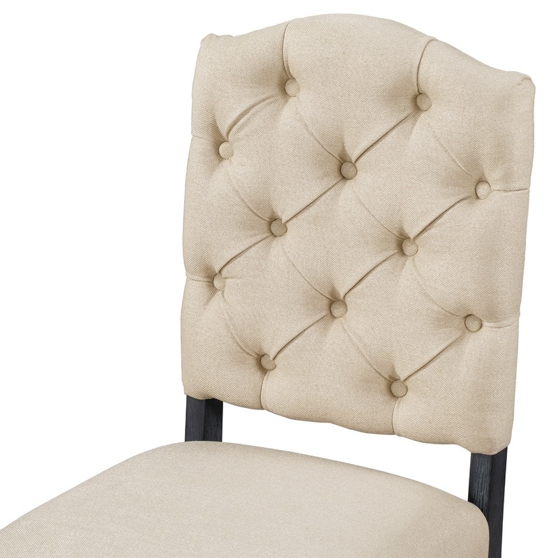 Retro Style Dining Chair Set with 4 Upholstered Chairs for Dining Room and Living Room