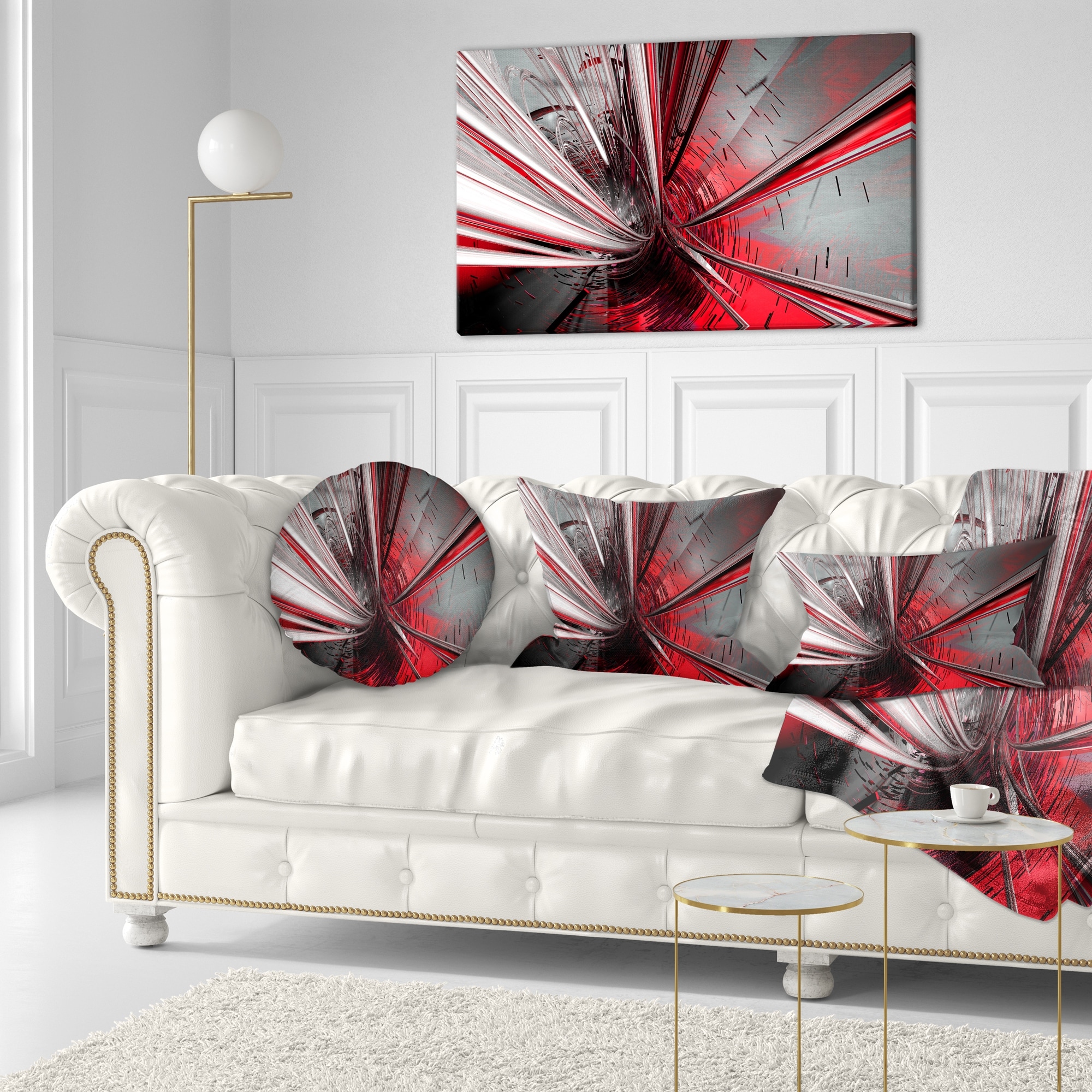 Designart 'Fractal 3D Deep into Middle' Throw Pillow - Picture 8 of 20