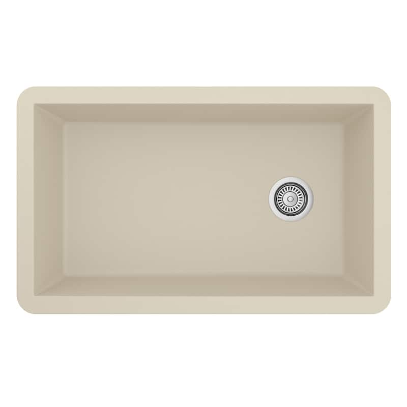 Karran Undermount Quartz 32 in. Single Bowl Kitchen Sink Kit