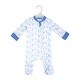 preview thumbnail 2 of 1, Baby Girls Bluebirds Zippered Footed Sleeper