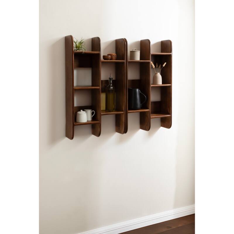 Kate and Laurel Madero Wooden Wall Shelf