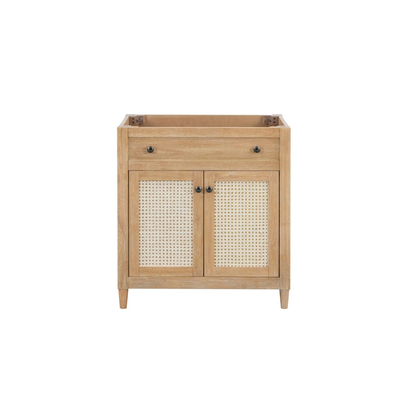 30'' Cane Paneled Bathroom Vanity Base - 29.92 L x 21.5 D x 32.83 H