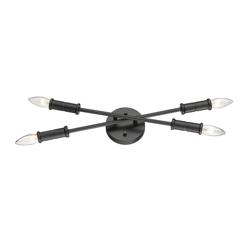 Carrington Small Matte Black Bulb Vanity or Sconce Mirror Light