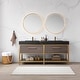 preview thumbnail 6 of 57, Segovia Bath Vanity with Sintered Stone Top 72 in. - Suleiman Oak-With Mirror