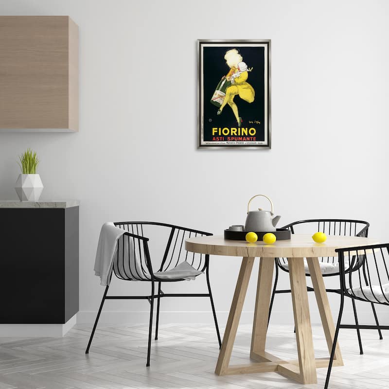 Stupell Vintage Fiorno Wine Framed Floater Canvas Wall Art Design By Marcus Jules