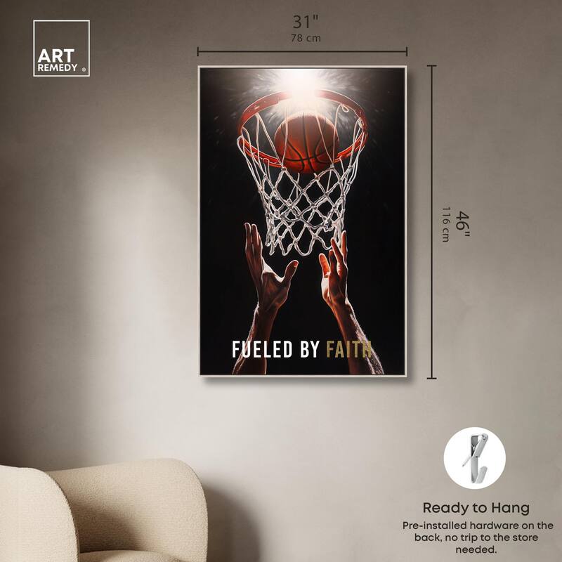 Fueled by Faith Basketball Canvas by Art Remedy