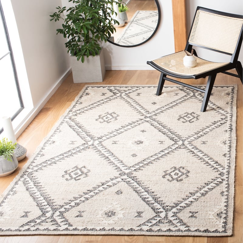 SAFAVIEH Flatweave Kilim Anneclaar Jute Rug - 6' x 9' - Grey/Black