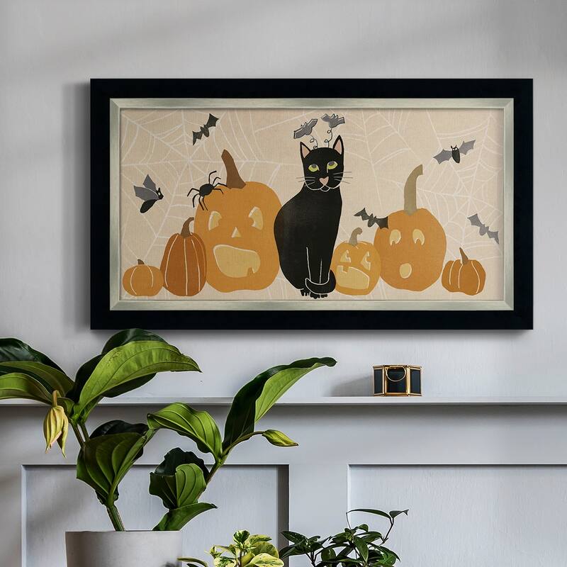 Pumpkin Patch Cats Collection D Premium Framed Canvas- Ready to Hang