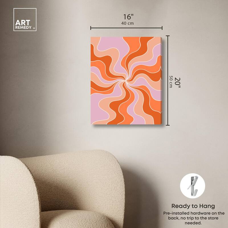 Carnaval Retro Curves II Canvas by Art Remedy, Gallery Wrapped