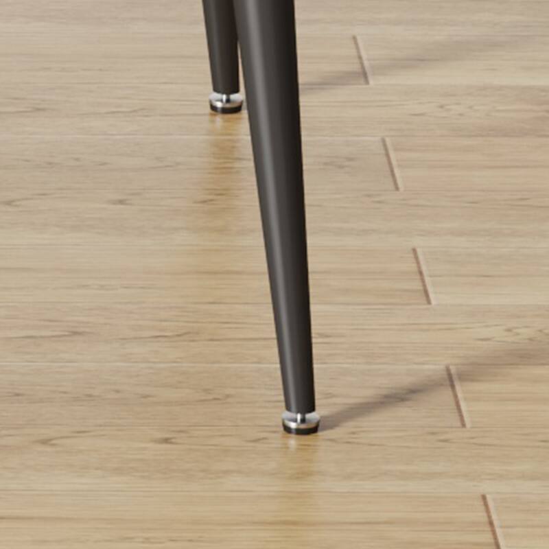 Modern Rectangular Glass Dining Table, Suitable For 4-6 People, Equipped With Tempered Glass Tabletop And Metal Legs