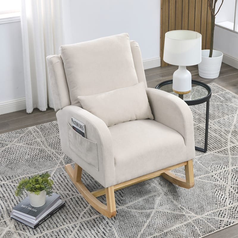 27.5 "W Modern Accent High Back Rocker chair