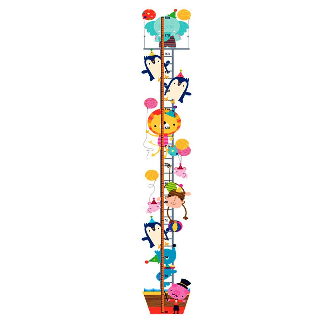 Shop Animals Growth Height Measure Chart Pattern Wall Sticker Diy