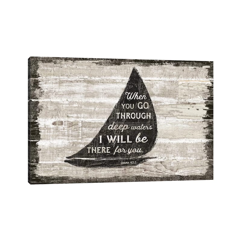 iCanvas "Driftwood Coast Scripture I" by Sue Schlabach Canvas Print