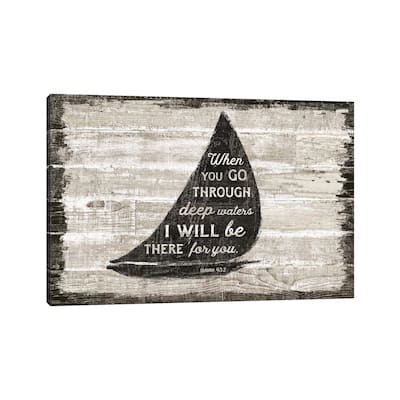 iCanvas "Driftwood Coast Scripture I" by Sue Schlabach Canvas Print