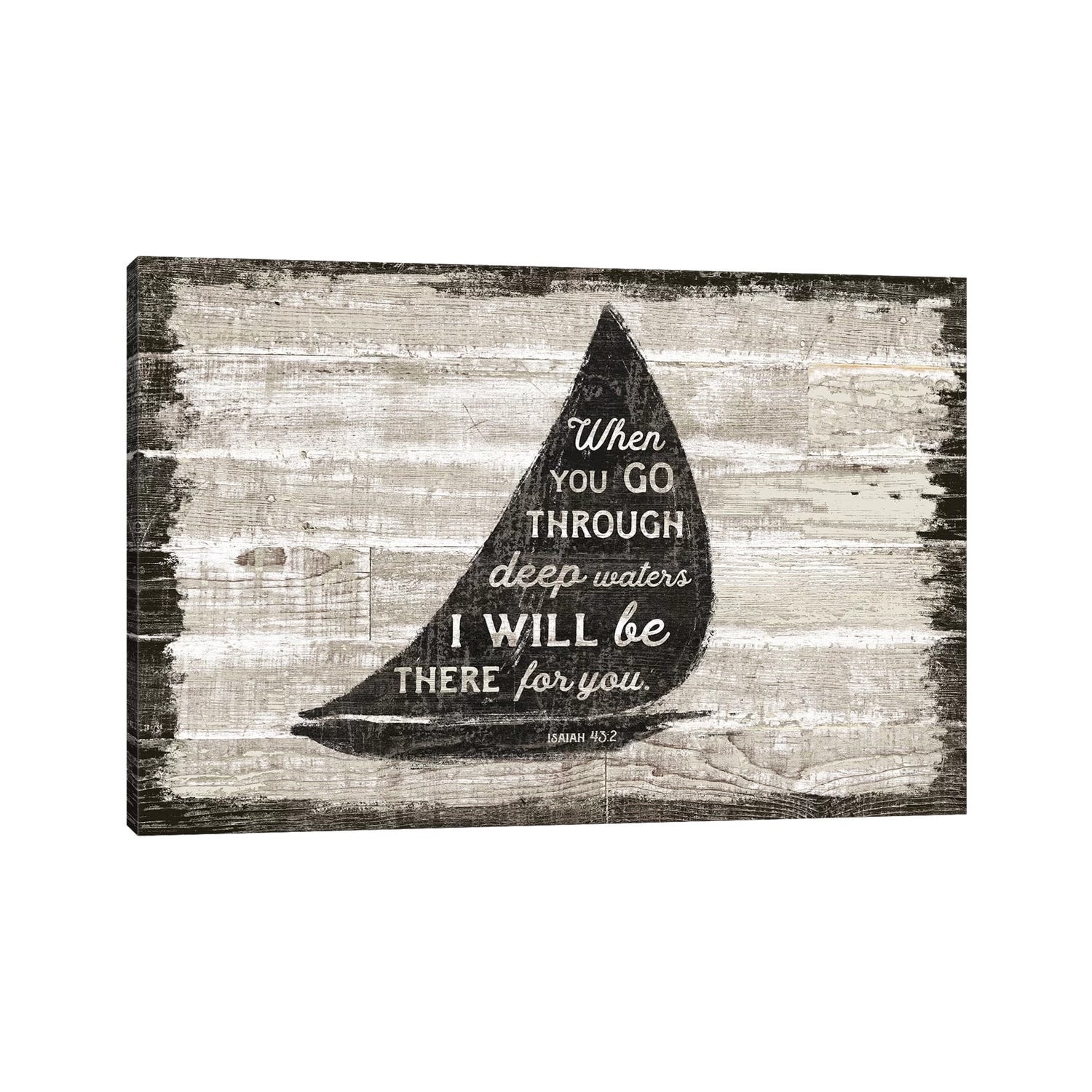 iCanvas "Driftwood Coast Scripture I" by Sue Schlabach Canvas Print