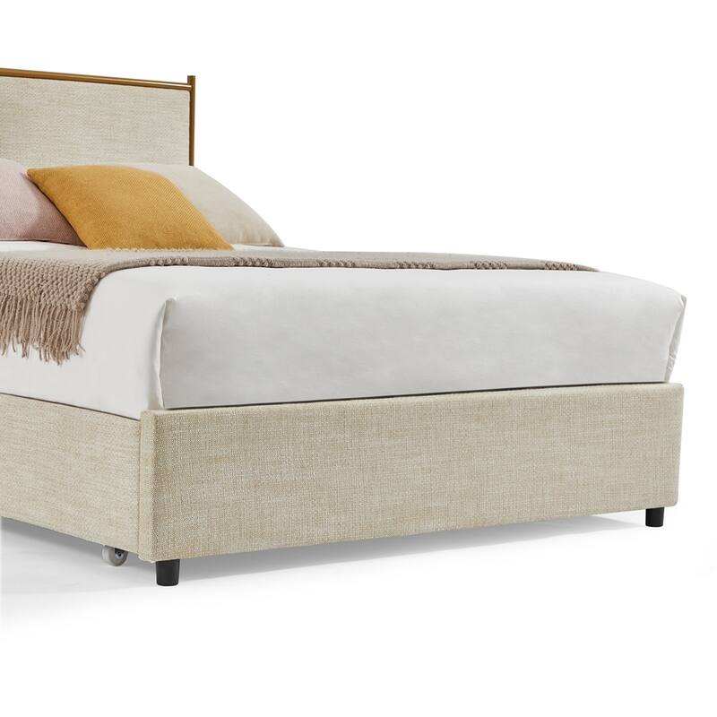 Classic Metal Platform bed with Four drawers