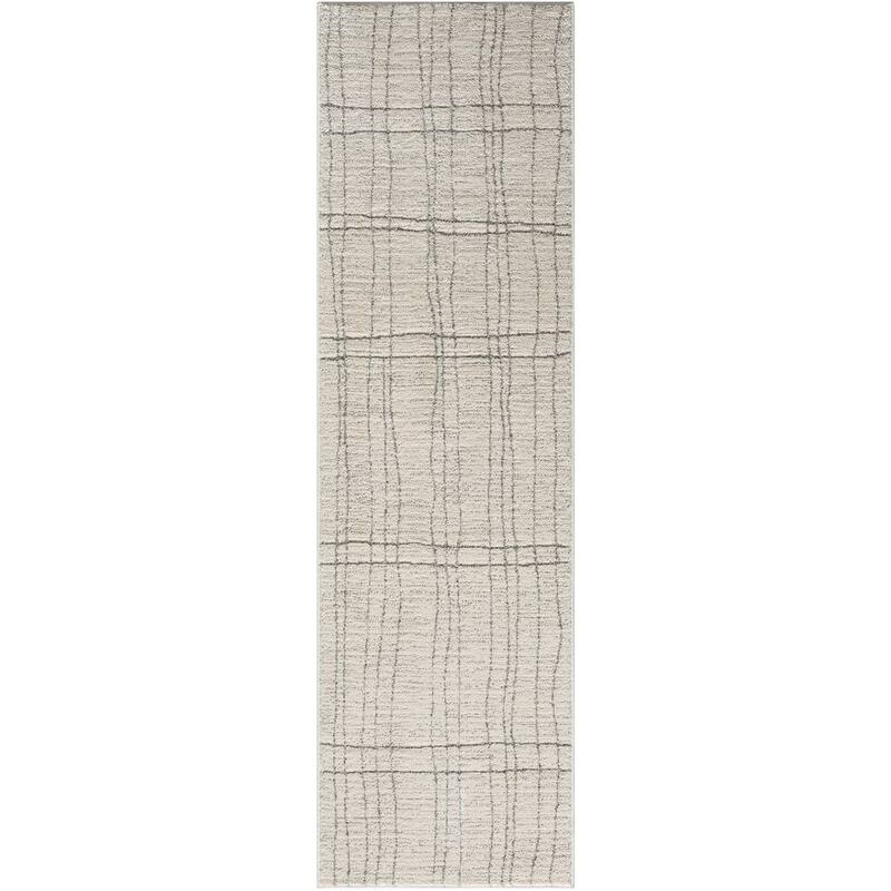 Nourison Santa Cruz Indoor Abstract Area Rug - Grey/Ivory - 2' 2" x 7' 6" - Runner