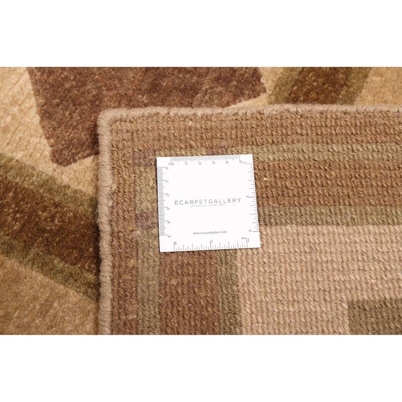 ECARPETGALLERY Hand-knotted Opulence Beige Wool Rug - 5'11 x 8'6