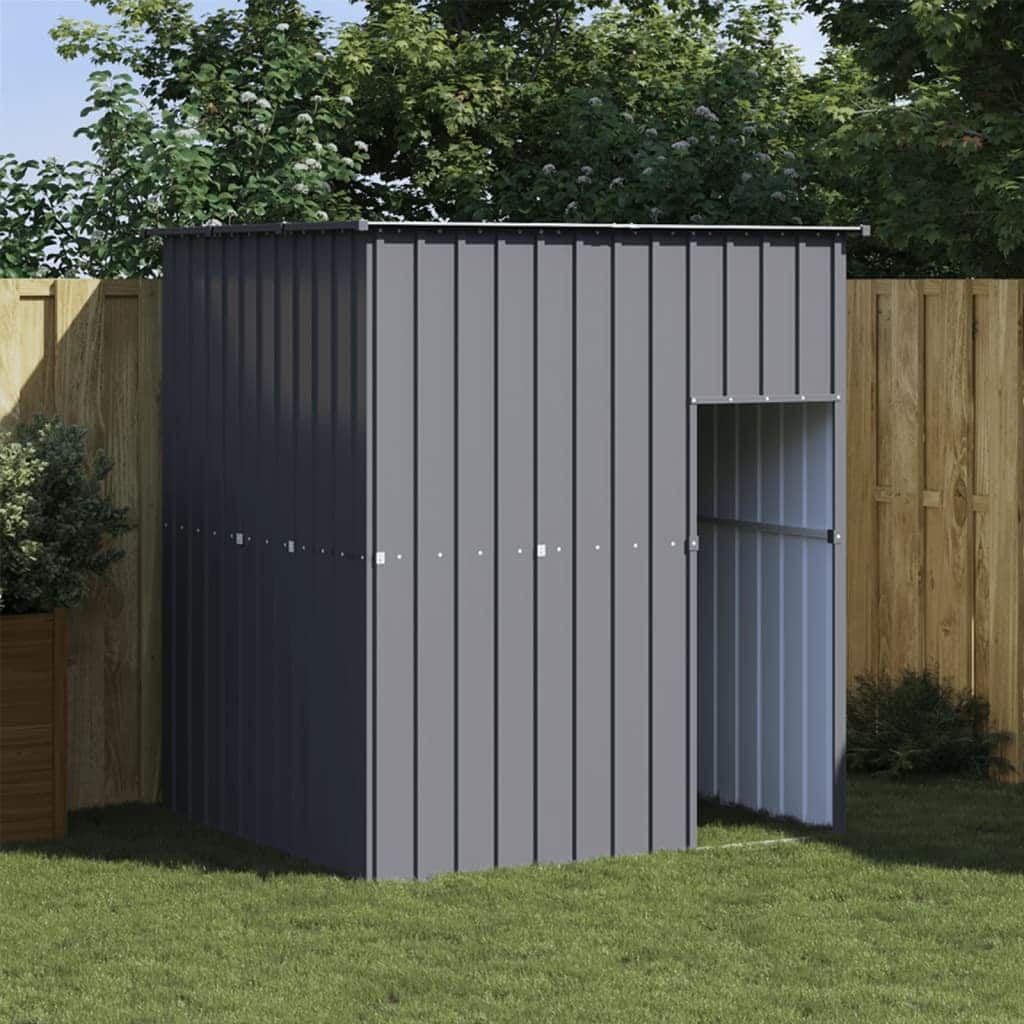 vidaXL Dog House Outdoor Dog Kennel Cage Shelter with Roof Galvanized Steel