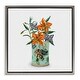 preview thumbnail 25 of 34, Stupell Lilies In Retro Tin Framed Floater Canvas Wall Art, Design By Val Rhodes Grey - 18 x 18