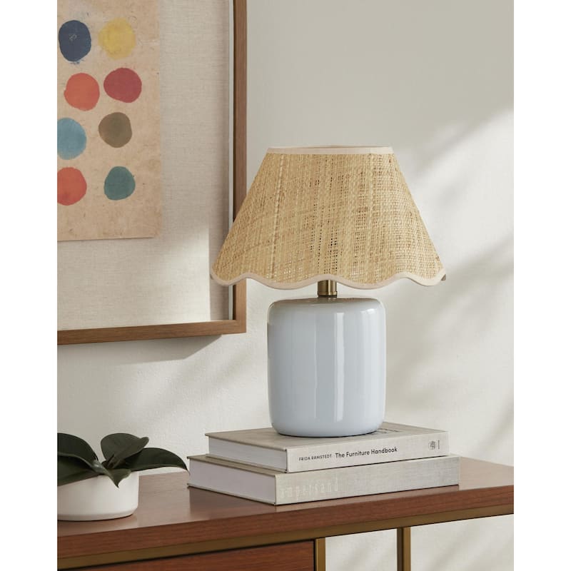 Livabliss Marivela Traditional Accent Table Lamp - Aqua