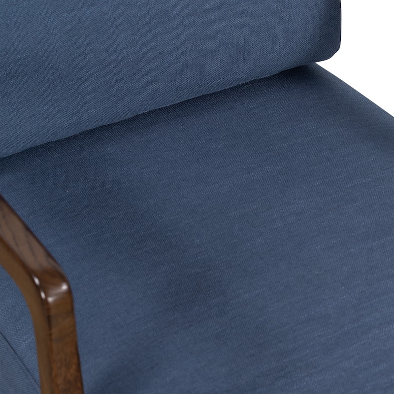 Poly & Bark Verity 25" Fabric Lounge Chair - Solid Wood Frame