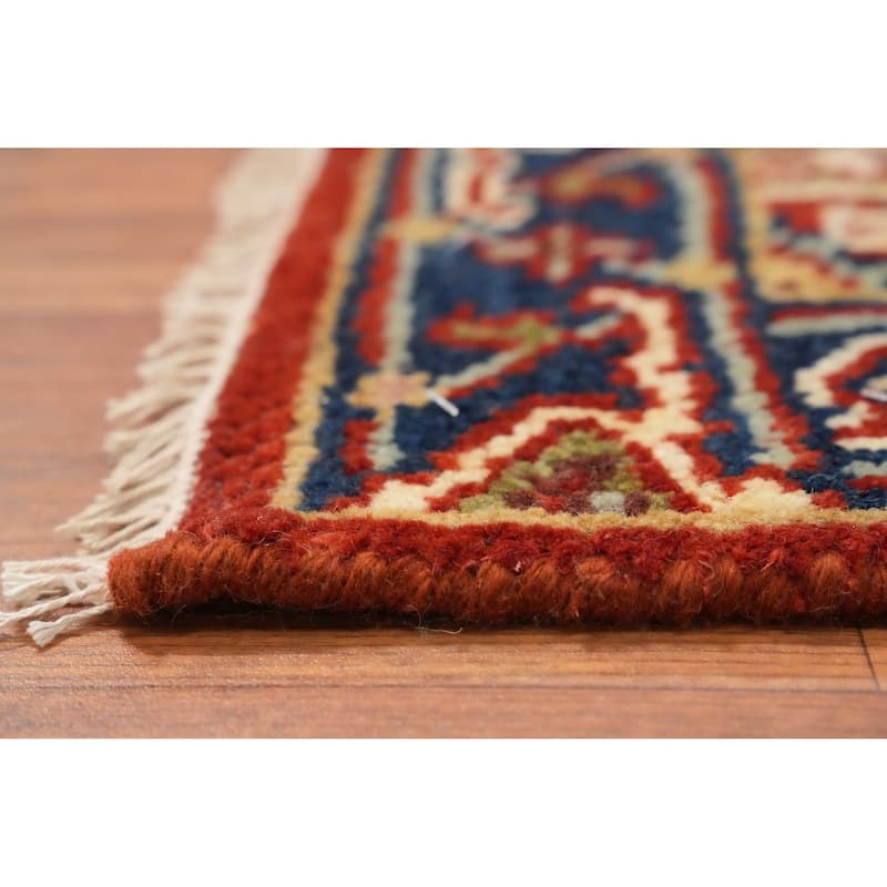 Hand Knotted Oriental 100% Wool Carpet Traditional Medallion Oranges & Rust Heriz (serapi) Area Rug - 3' 0'' X 2' 0''