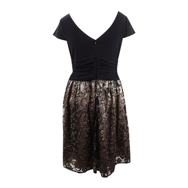 black and blush dress