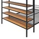 preview thumbnail 24 of 26, Multifunctional Design Bunk Bed with Built-in 5-Tier Shelves and Metal Frame, Twin over Full