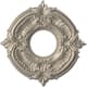 3 1/2" Inside Diameter - Attica Thermoformed PVC Ceiling Medallion - 10" Outside Diameter - Metallic Silver Metallic