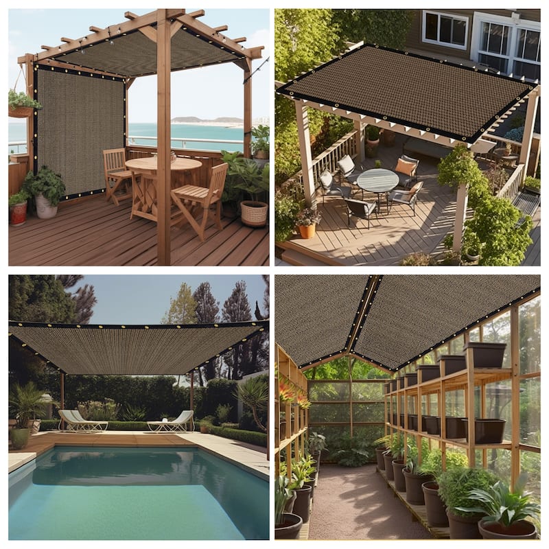 Artpuch Shade Fabric Sun Shade Cloth with Grommets GN08 for Pergola Replacement Shade Cover Canopy