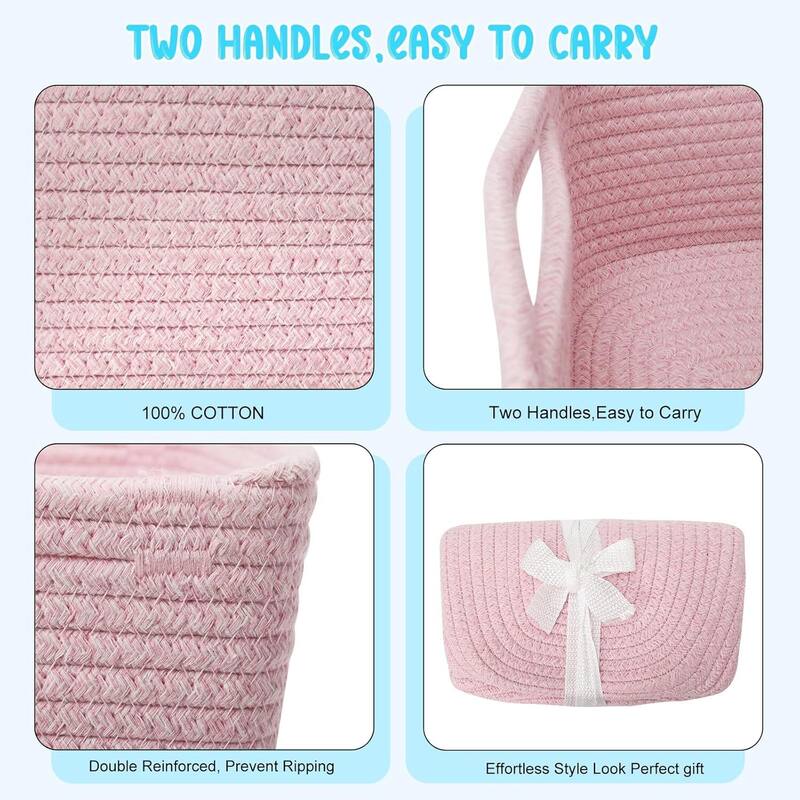 3-Pack Shelf Baskets for Organizing, Storage Baskets, Storage Organizer - 1.5"L x 0.5"W x 1"H