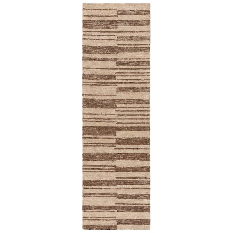 SAFAVIEH Handmade Natural Fiber Kimiyo Casual Jute Rug - 2'3" x 8' Runner - Natural/Brown