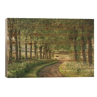 Country Ways Print On Wood by Adam Burton - Multi-Color