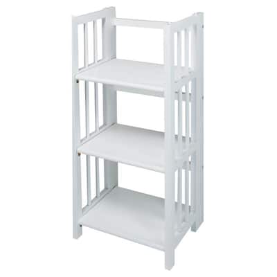 3-Shelf Folding 14-inch Wide Bookcase