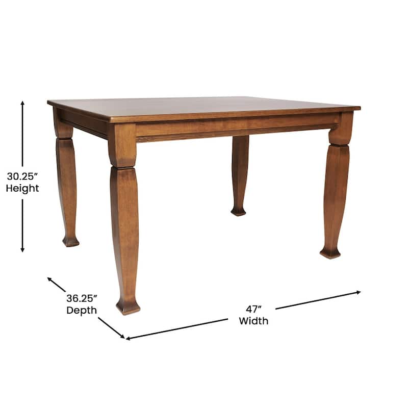 Classic Wood Dining Table with Decorative Sculpted Legs