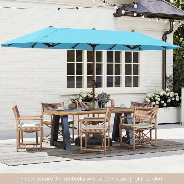 Gymax 13 FT Large Patio Umbrella Patio Double-Sided Table Market - Bed Bath  & Beyond - 44079613