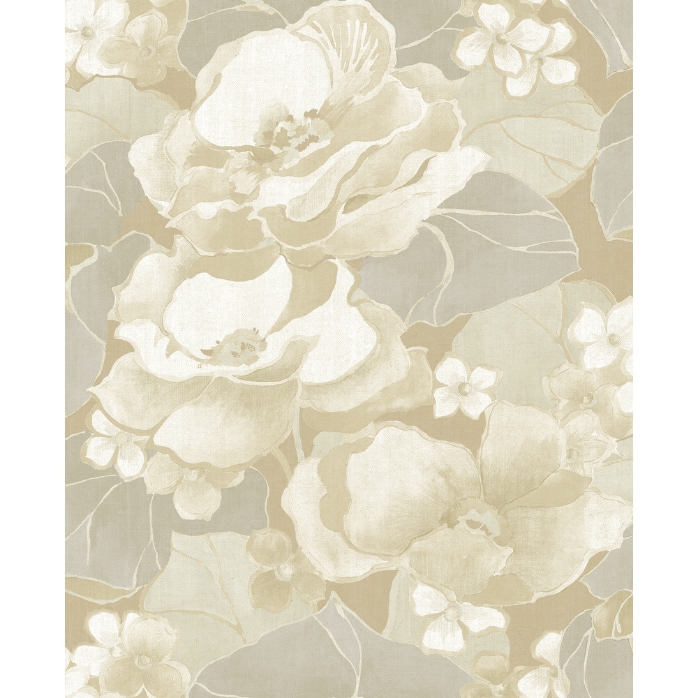 Seabrook Designs Adorn Floral Unpasted Wallpaper