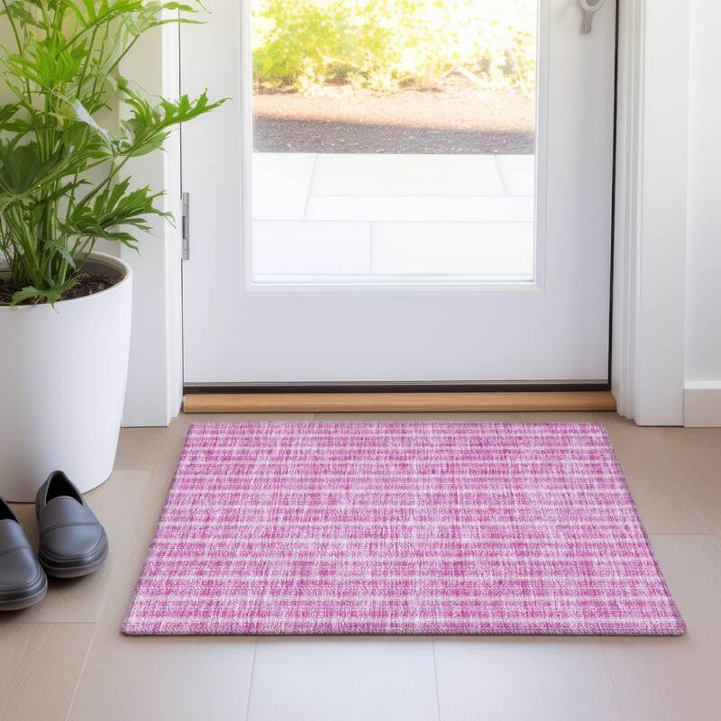 Premium Washable Super Soft Stripe Mayfield Rug - Blush - 1'8" x 2'6"