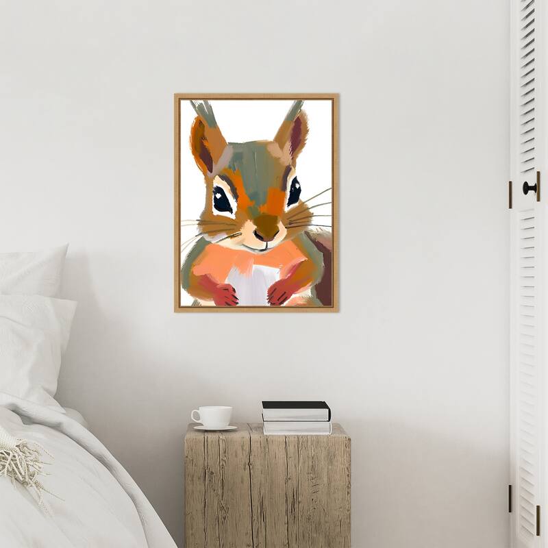 Squirrel by Ohkimiko Framed Canvas Wall Art