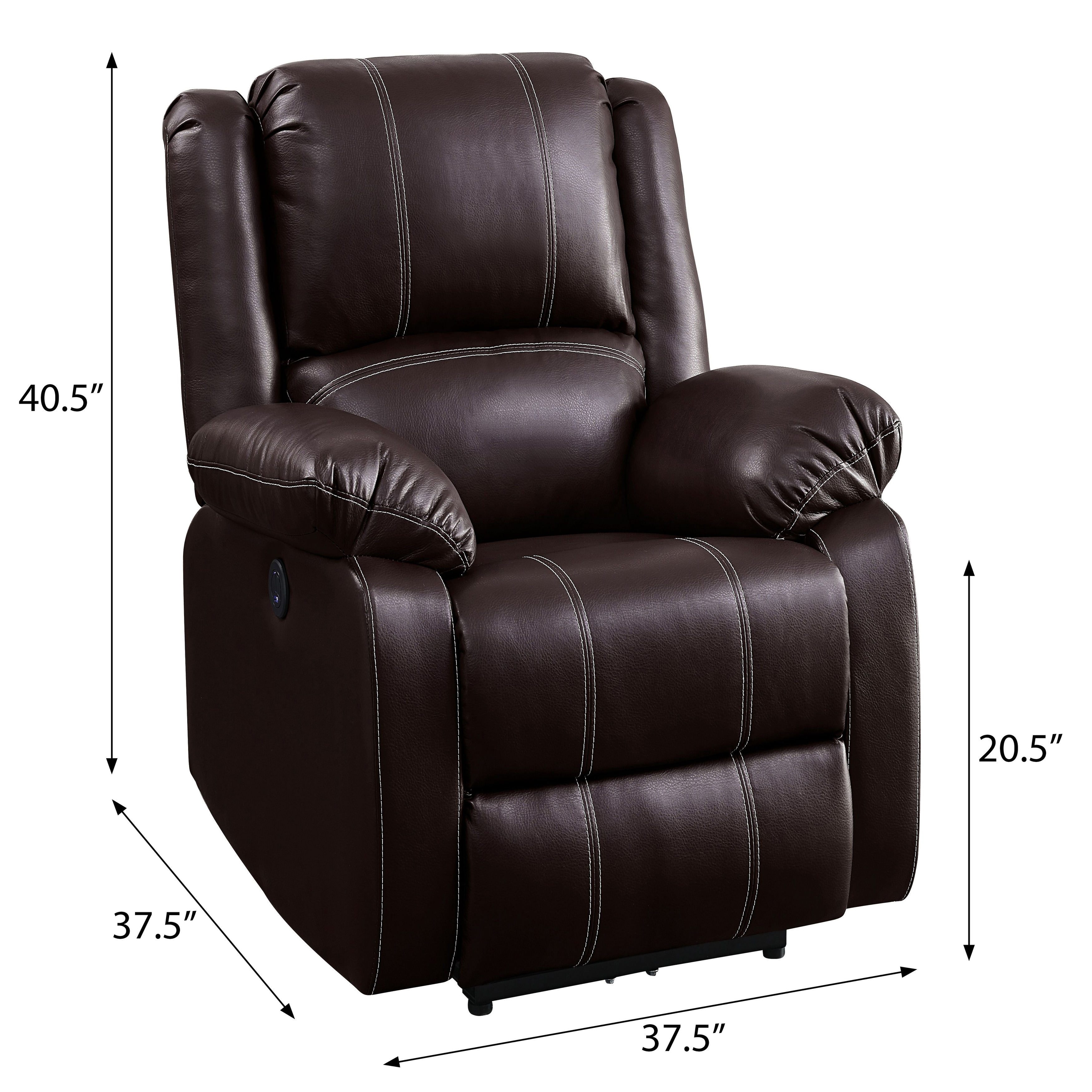 Declan outlet leather recliner