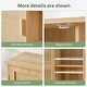 preview thumbnail 6 of 5, Rattan Storage Cabinet with 3 Adjustable Shelves - 11.8"D x 35.4"W x 31.7"H