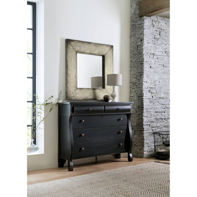 Hooker Furniture Ciao Bella 56" Wide 5 Drawer Vintage Bureau Style