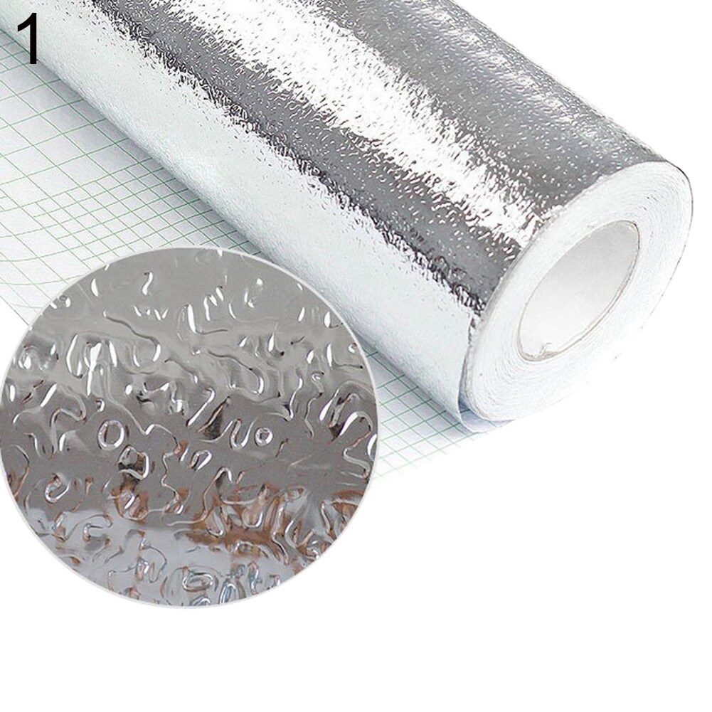 Kitchen Aluminum Foil Stickers Self Adhesive Stove Cupboard Wardrobe Paper New Kitchen Aluminum Foil Stickers Self Adhesive Stove Cupboard Wardrobe Paper New