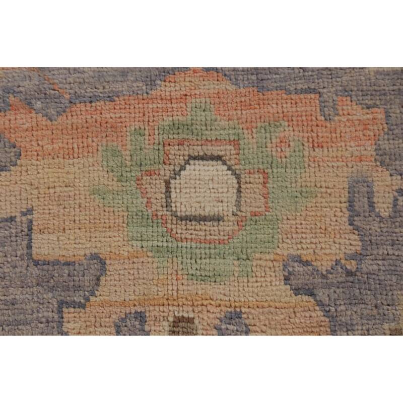Hand Knotted Oriental 100% Wool Carpet Transitional All-Over Greys & Charcoal Oushak Area Rug - 10' 0'' X 8' 0''