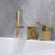 preview thumbnail 42 of 50, Solid Brass Waterfall Roman Tub Faucet with Hand Shower