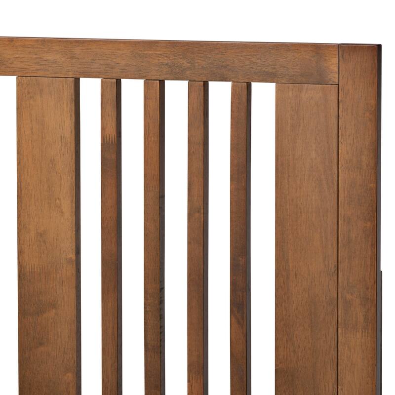 Kioshi Transitional Ash Walnut Finished Wood Platform Bed