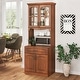preview thumbnail 10 of 39, Living Skog Galiano 73'' Pantry Kitchen Storage Cabinet Red