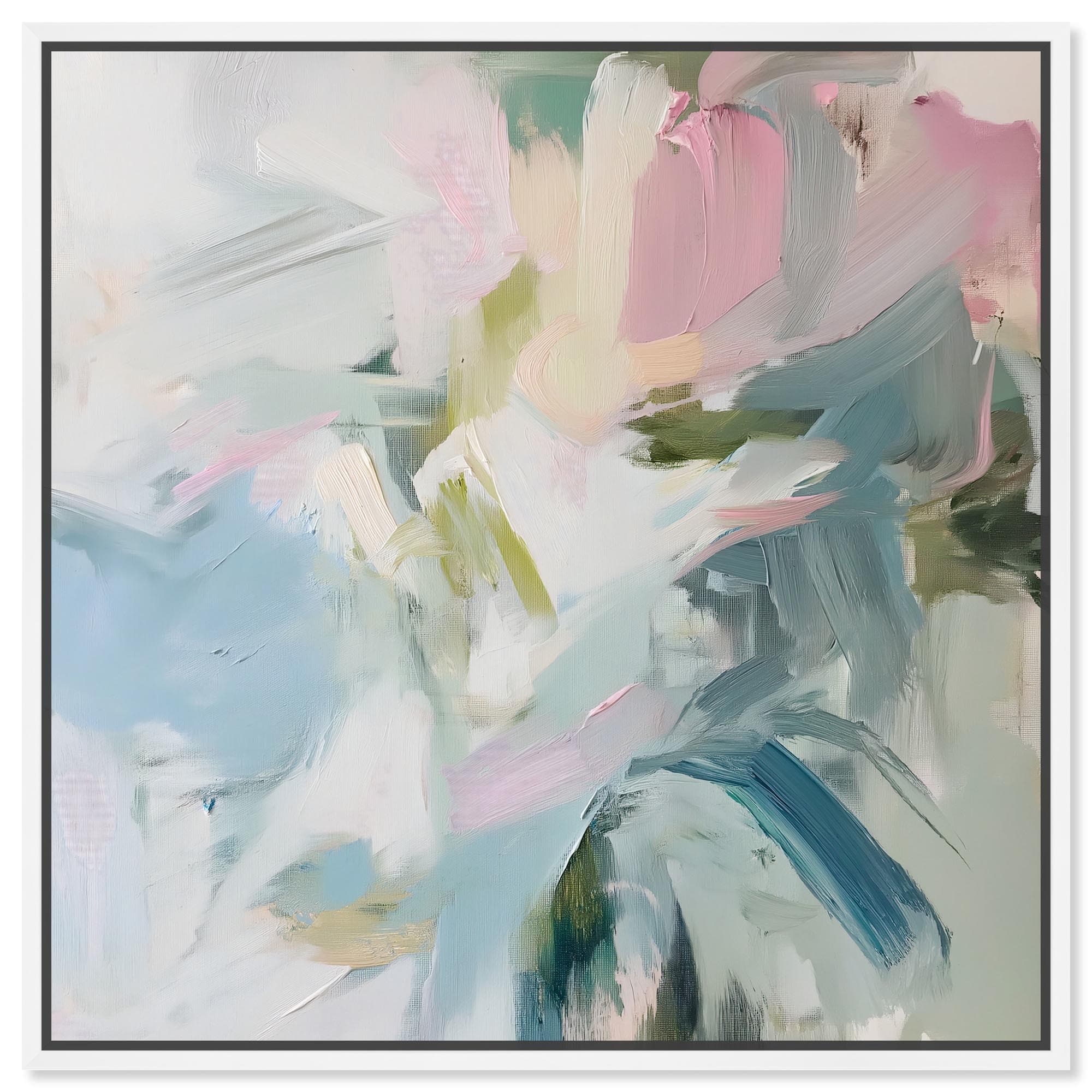 Elegant Green Abstract Canvas Modern Colorful Art by Art Remedy